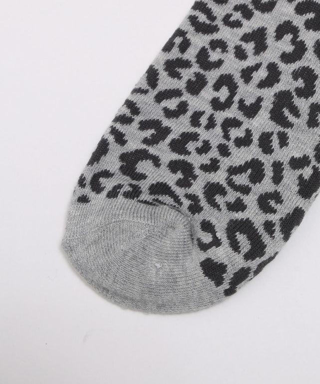 ラメロゴレオパード柄ソックス(23-25cm)