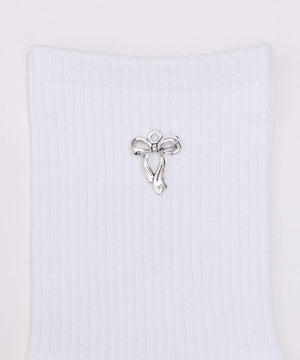 メタルパーツリブソックス(23-25cm)