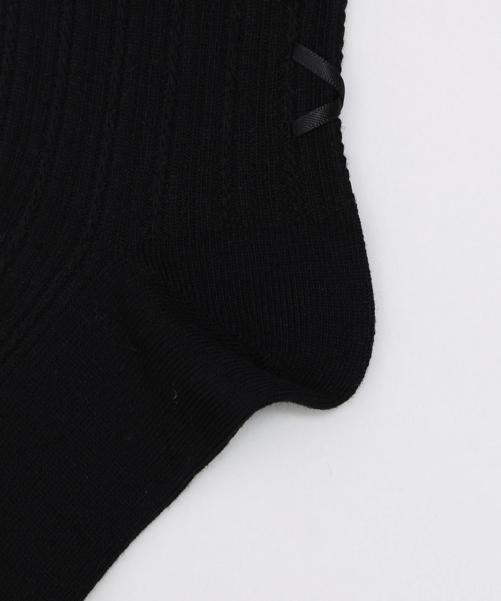 レースアップバックリボンソックス(23-25cm)