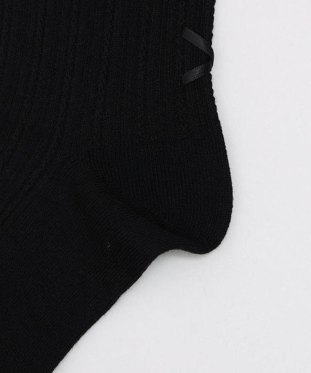レースアップバックリボンソックス(23-25cm)