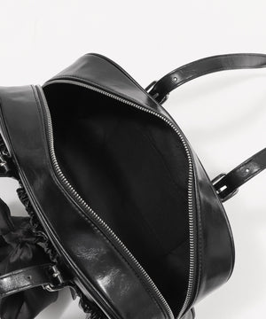 サテンリボンギャザーボストン