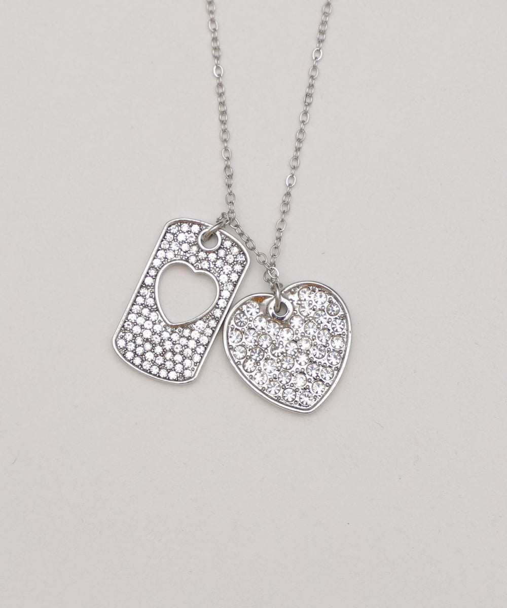 Lラインストーンダイカットネックレス