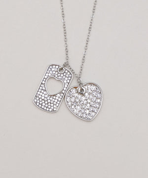 Lラインストーンダイカットネックレス