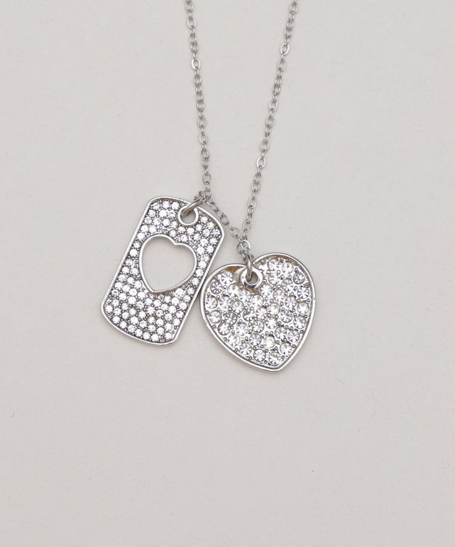 Lラインストーンダイカットネックレス