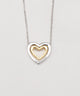 Lツインハートネックレス