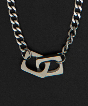 Mスクエアモチーフステンレスネックレス