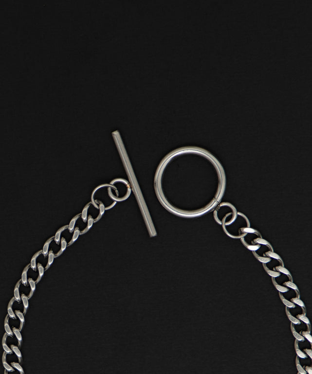 Mスクエアモチーフステンレスネックレス