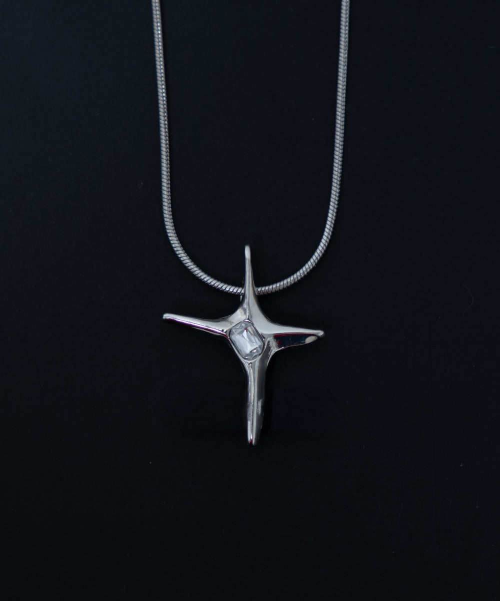 Mダイヤモチーフレイヤードネックレス