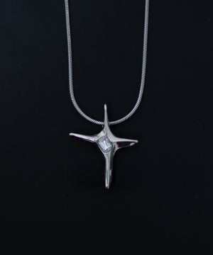 Mダイヤモチーフレイヤードネックレス