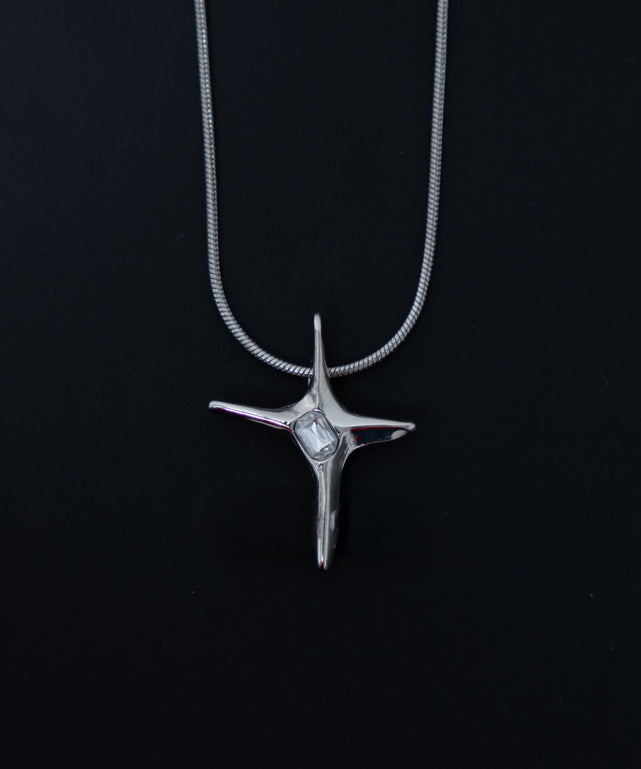 Mダイヤモチーフレイヤードネックレス