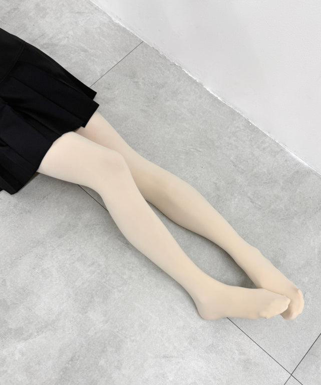 130Dフェイクタイツ/Lベージュ
