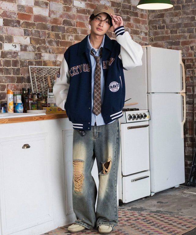 ネイビー モデル：180cm L着用