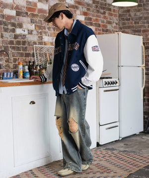ネイビー モデル：180cm L着用