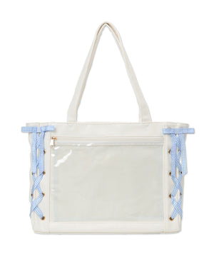 柄17（PUホワイト×ギンガムサックス）