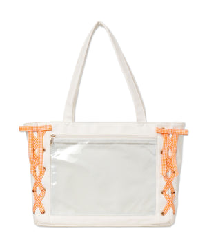 柄18(PUホワイト×ギンガムオレンジ)