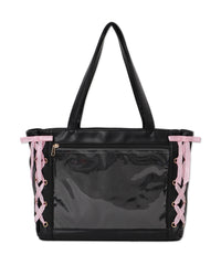 柄20（PUブラック×ギンガムピンク） / F