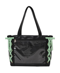 柄21（PUブラック×ギンガムグリーン） / F