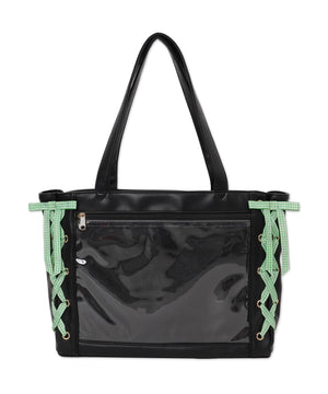 柄21（PUブラック×ギンガムグリーン）