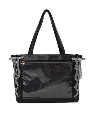 柄22（PUブラック×ギンガムブラック）