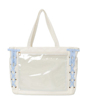 柄17（PUホワイト×ギンガムサックス）