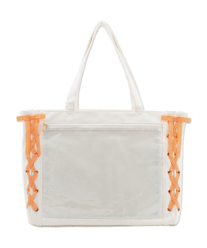 柄18(PUホワイト×ギンガムオレンジ)