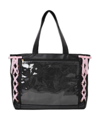 柄20（PUブラック×ギンガムピンク） / F