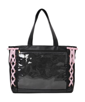 柄20（PUブラック×ギンガムピンク）