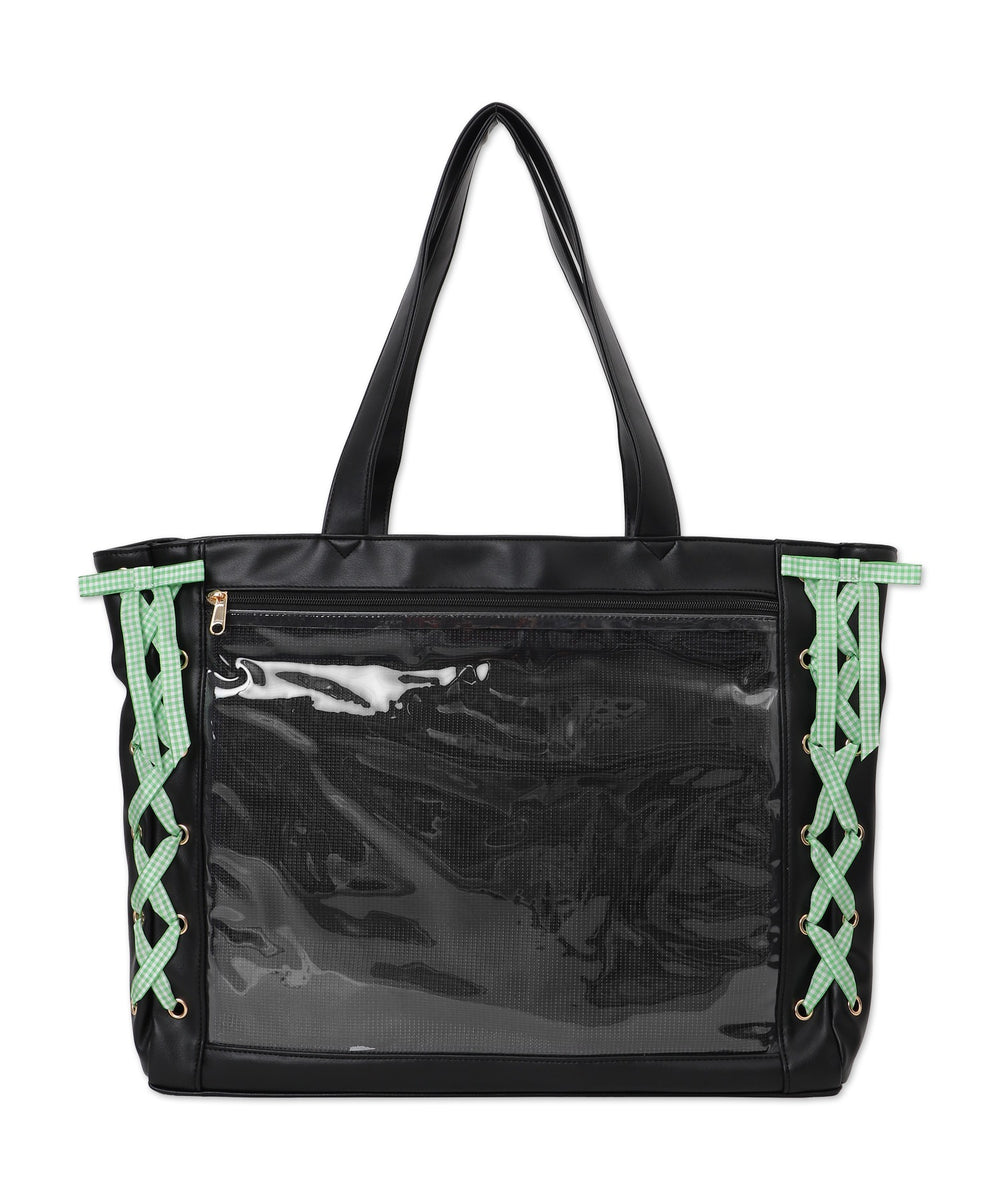 柄21（PUブラック×ギンガムグリーン）