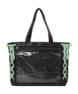 柄21（PUブラック×ギンガムグリーン）