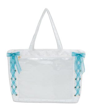 柄38(サテンドットホワイト×サックス)