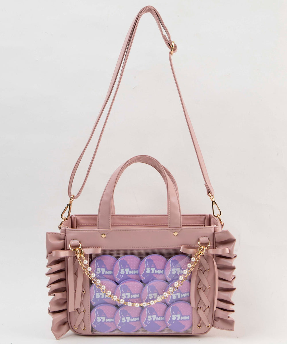 きらめきレースアップフリル痛ショルダー