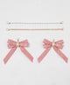 きらめきDIYパールリボンセットS/ピンク