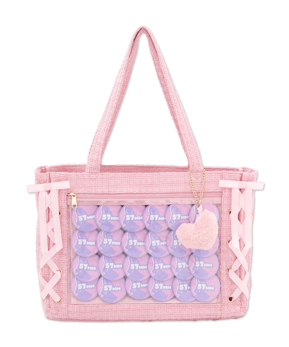 ツイードレースアップ痛バッグS