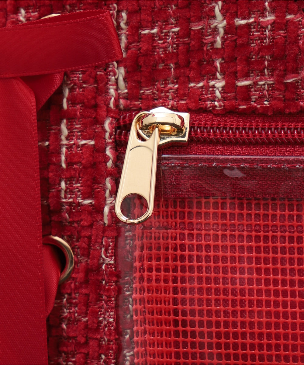 ツイードレースアップ痛バッグS