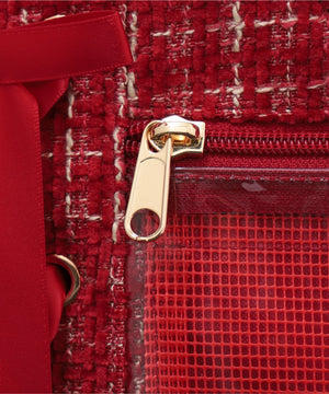 ツイードレースアップ痛バッグS