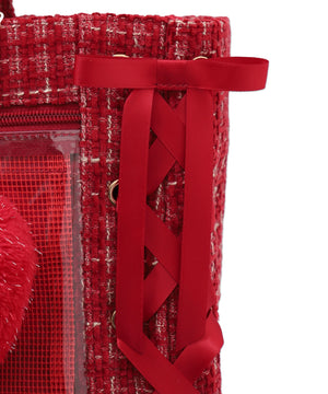 ツイードレースアップ痛バッグS