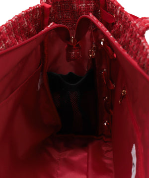 ツイードレースアップ痛バッグS