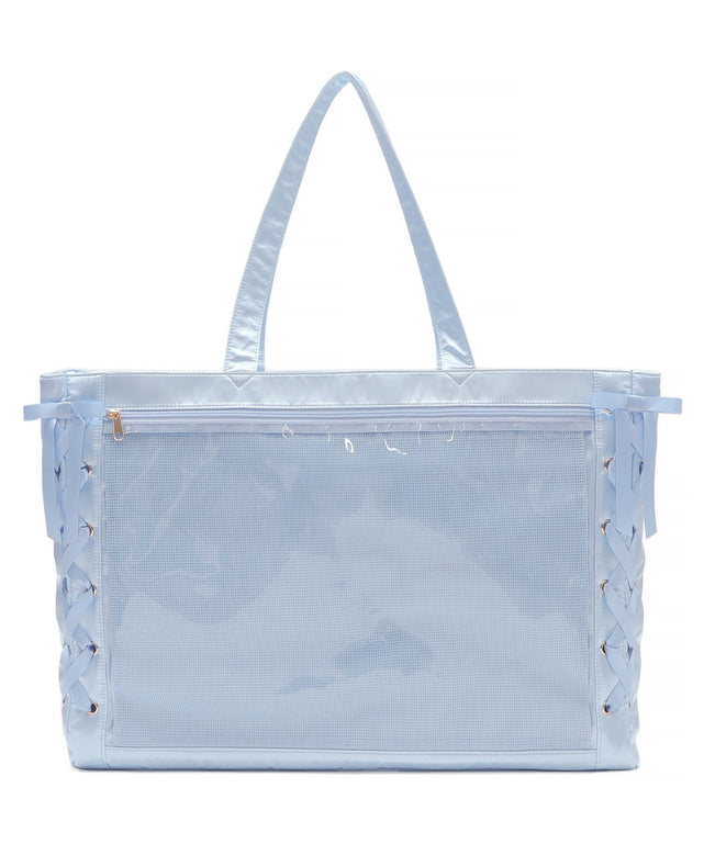 レースアップ痛バッグLL/サテンサックス（柄4）