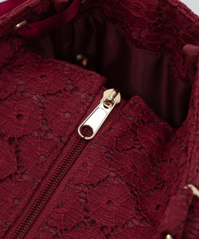 フローラルレースアップぬい痛バッグ