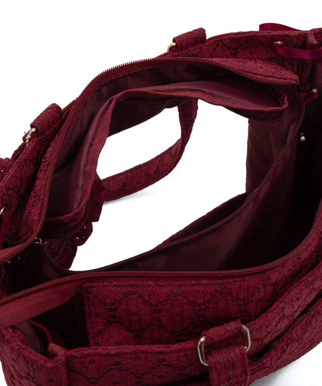 フローラルレースアップぬい痛バッグ