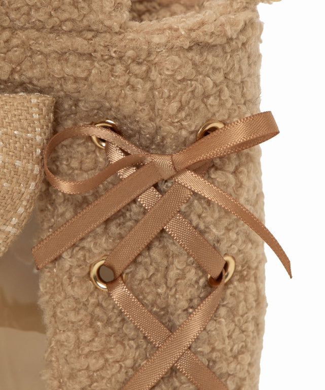 耳付きレースアップミニぬいショルダー