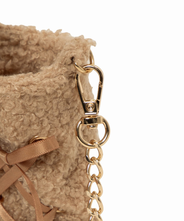 耳付きレースアップミニぬいショルダー