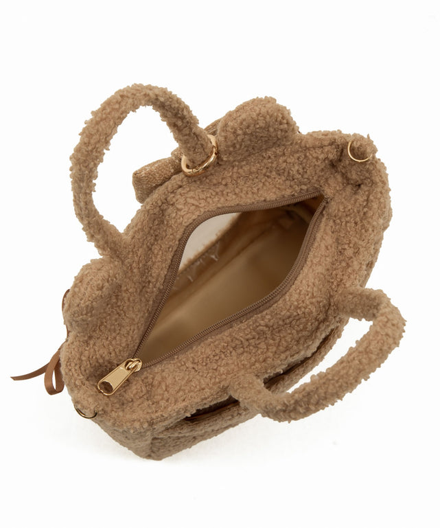 耳付きレースアップミニぬいショルダー