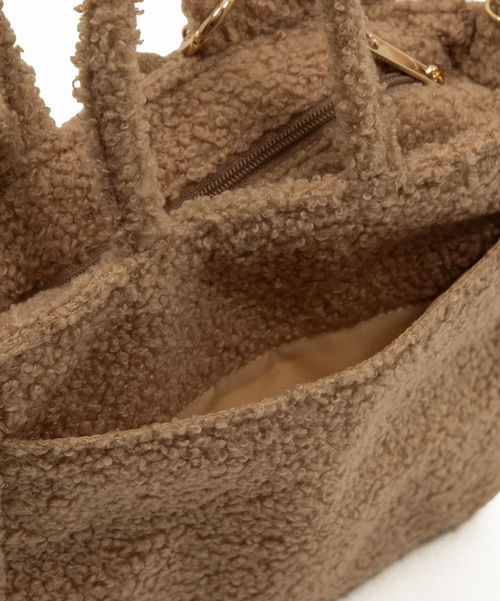 耳付きレースアップミニぬいショルダー