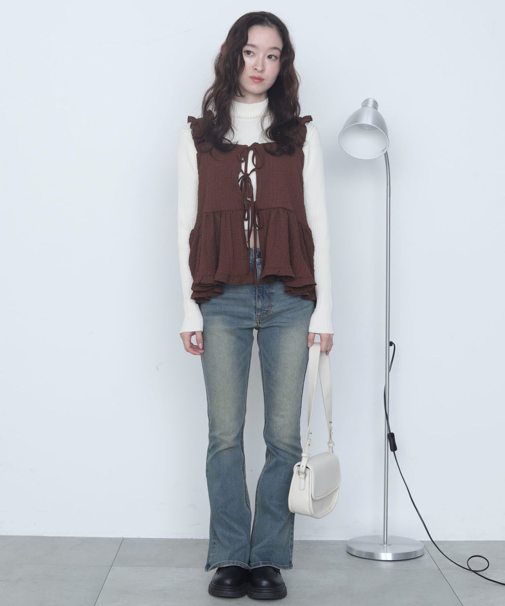 ブラウン　モデル：163cm F着用