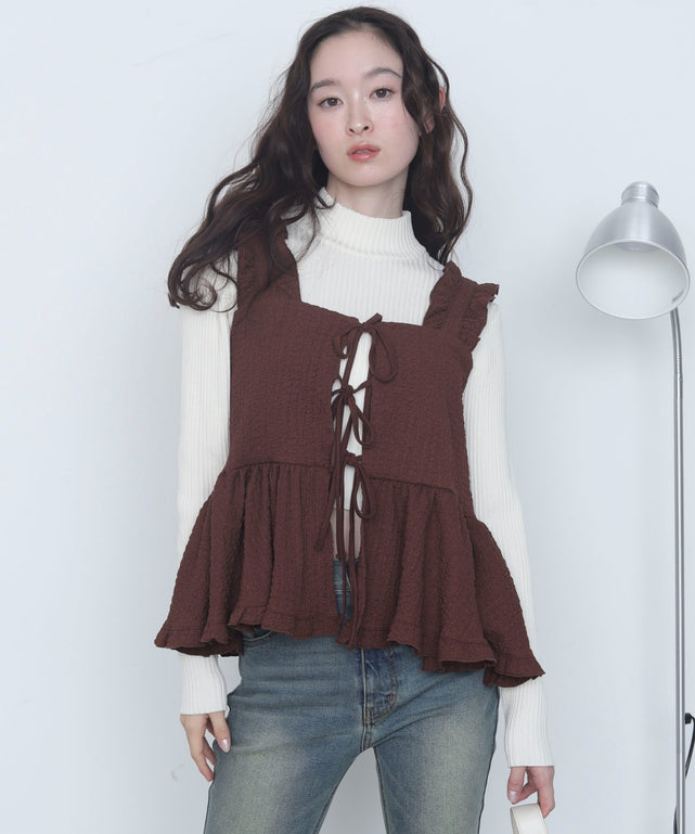 ブラウン　モデル：163cm M着用