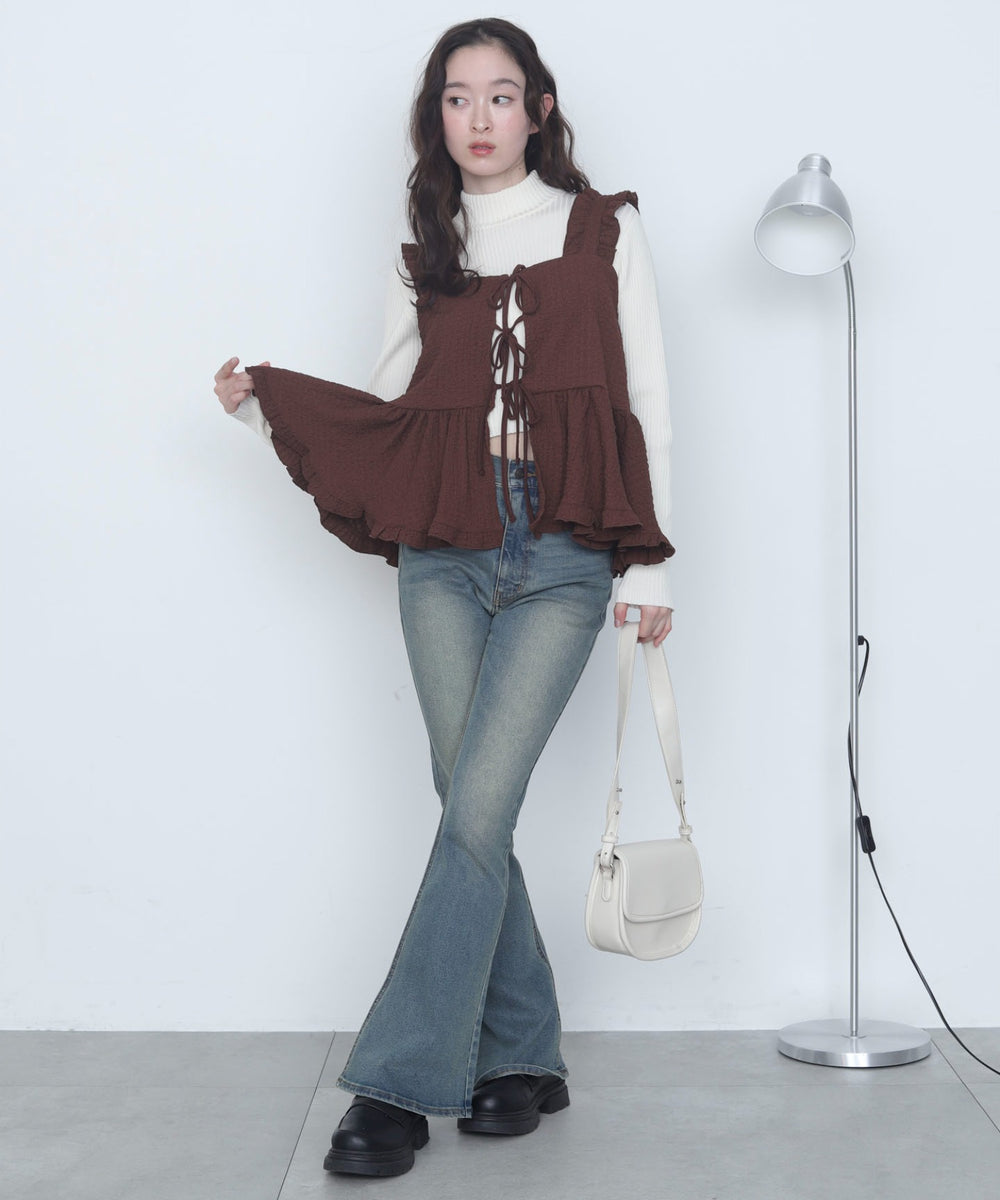 ブラウン　モデル：163cm M着用