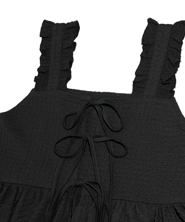 フロントリボンフリルキャミチュニック