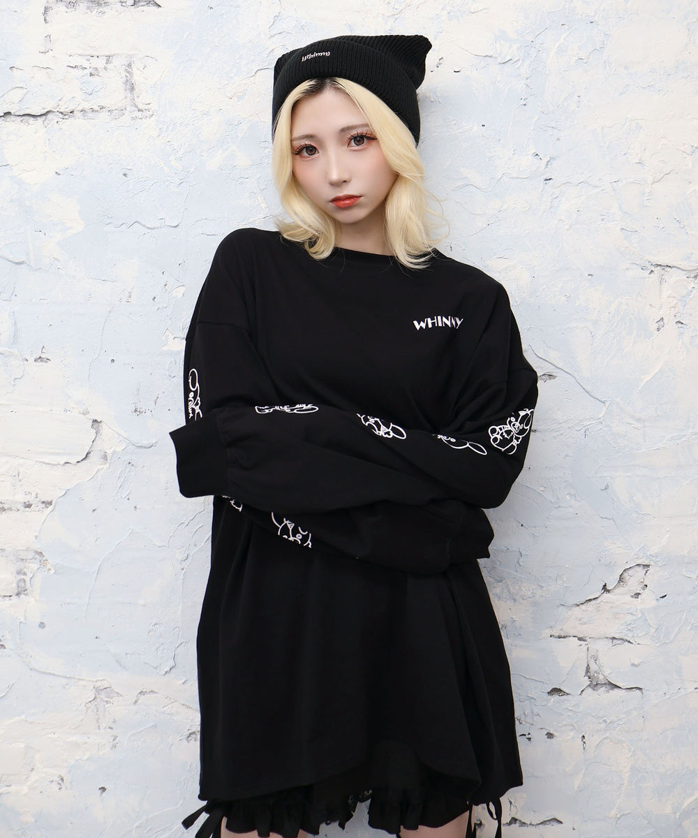 転がり系闇うさロンT