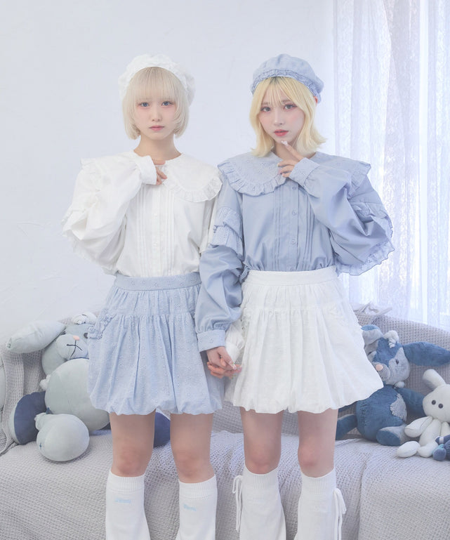 ぷあぷあ綿雲もぐもぐブラウス